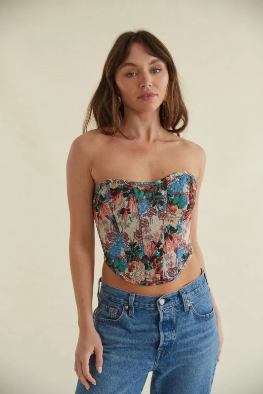 Issy Tapestry Corset Top sold by American Threads