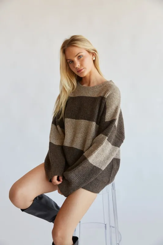 Reese Oversized Striped Sweater sold by American Threads