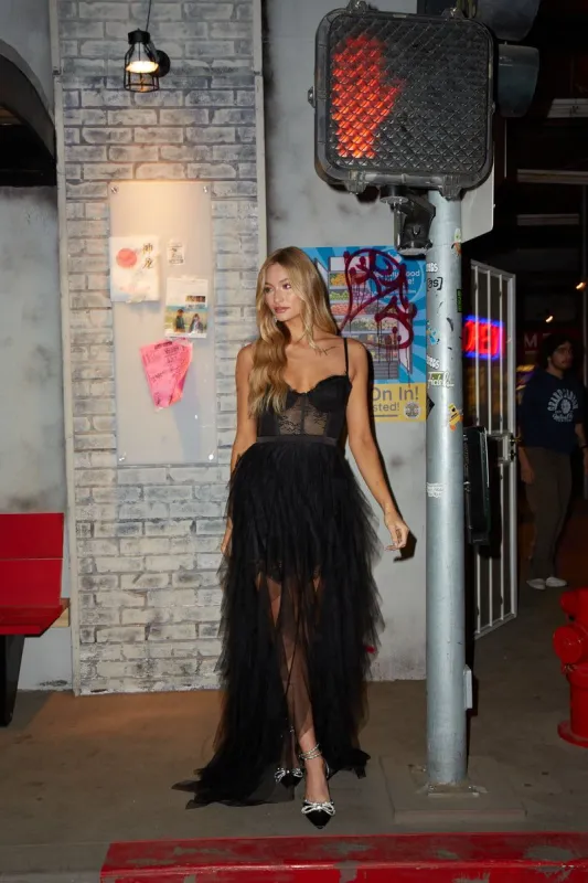 Tatum Corset Tulle Maxi Dress sold by American Threads