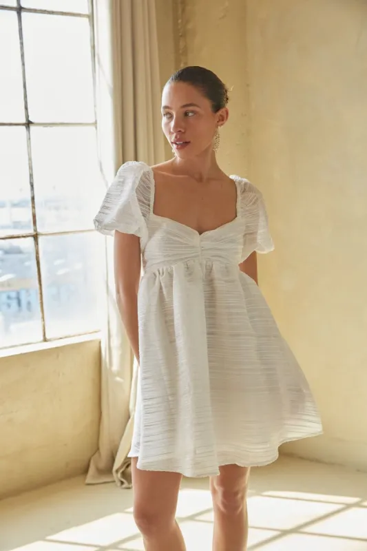Parisa Puff Sleeve Babydoll Mini Dress sold by American Threads
