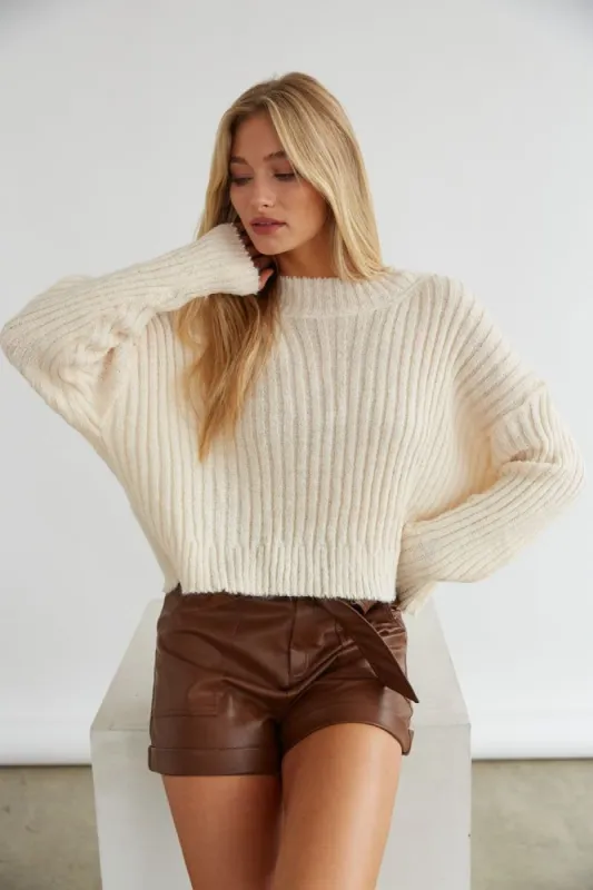 Claire Knit Mock Neck Sweater sold by American Threads