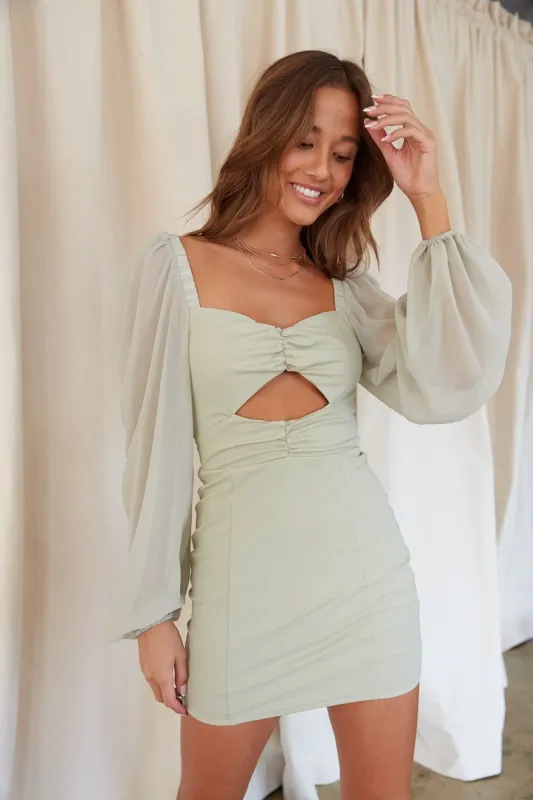 Aurora Puff Sleeve Keyhole Dress sold by American Threads