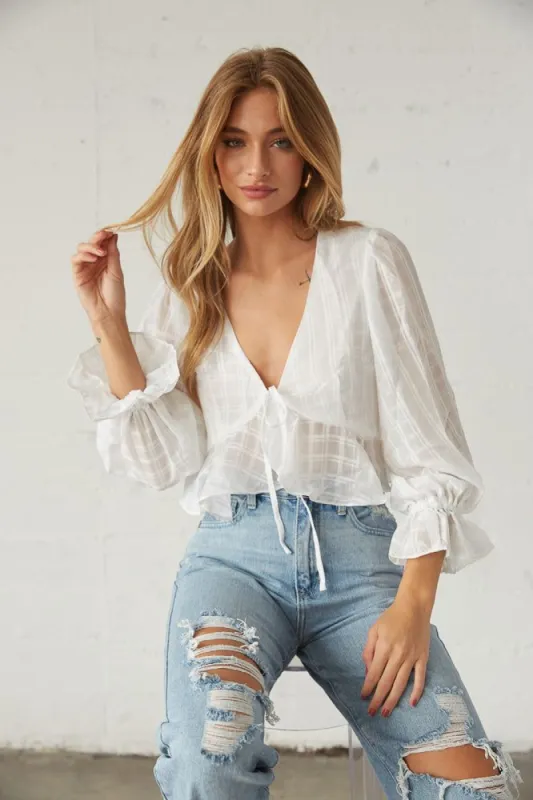 Maribel Tie Crop Top sold by American Threads