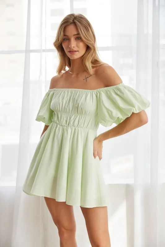 Lorraine Puff Sleeve Babydoll Dress sold by American Threads