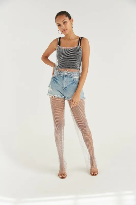 Viva Rhinestone Crop Top sold by American Threads