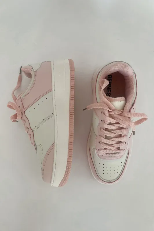 Paola Pastel Sneakers in Baby Pink sold by American Threads