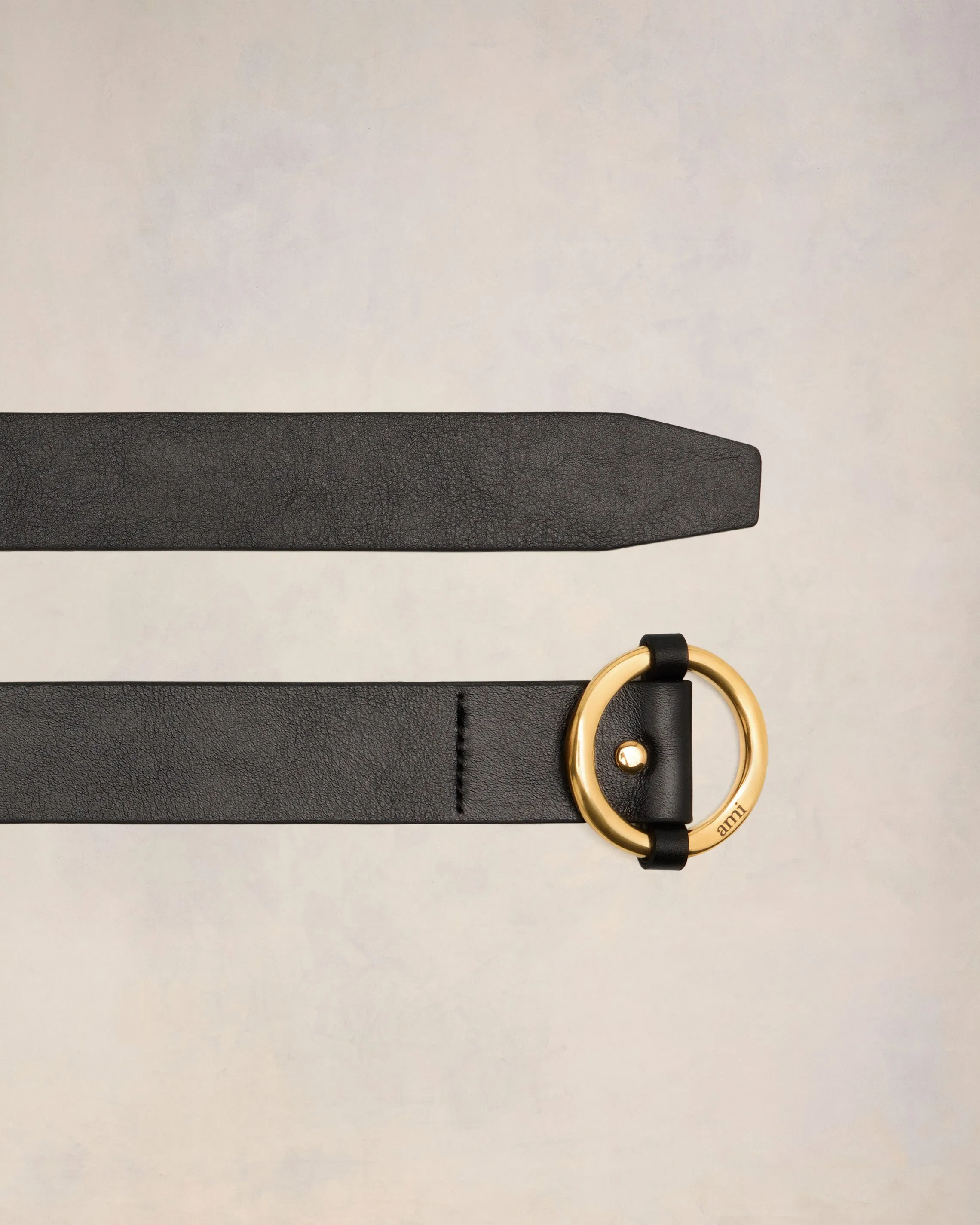 Ceinture Noire Ami Boucle Ronde 30 Mm En Cuir sold by Ami product image thumbnail 2