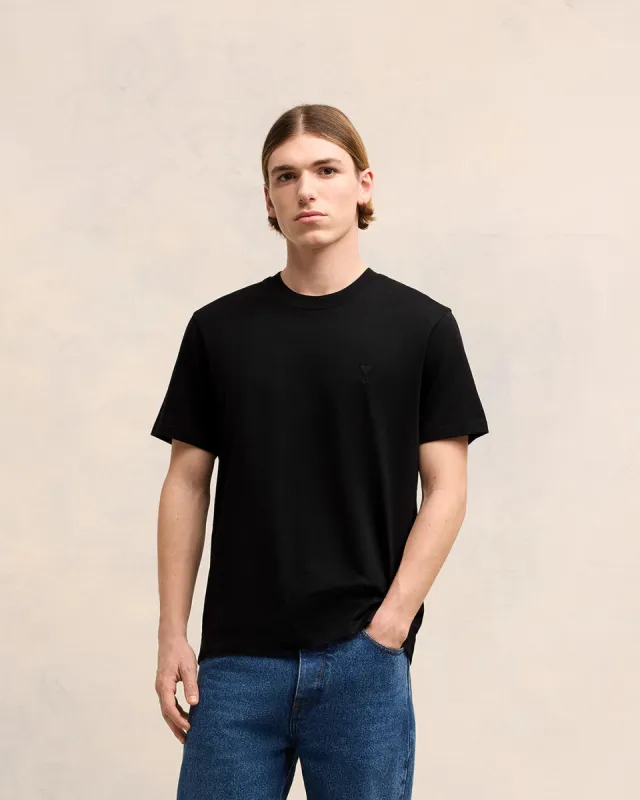 T-shirt Noir Ami de Coeur En Coton sold by Ami