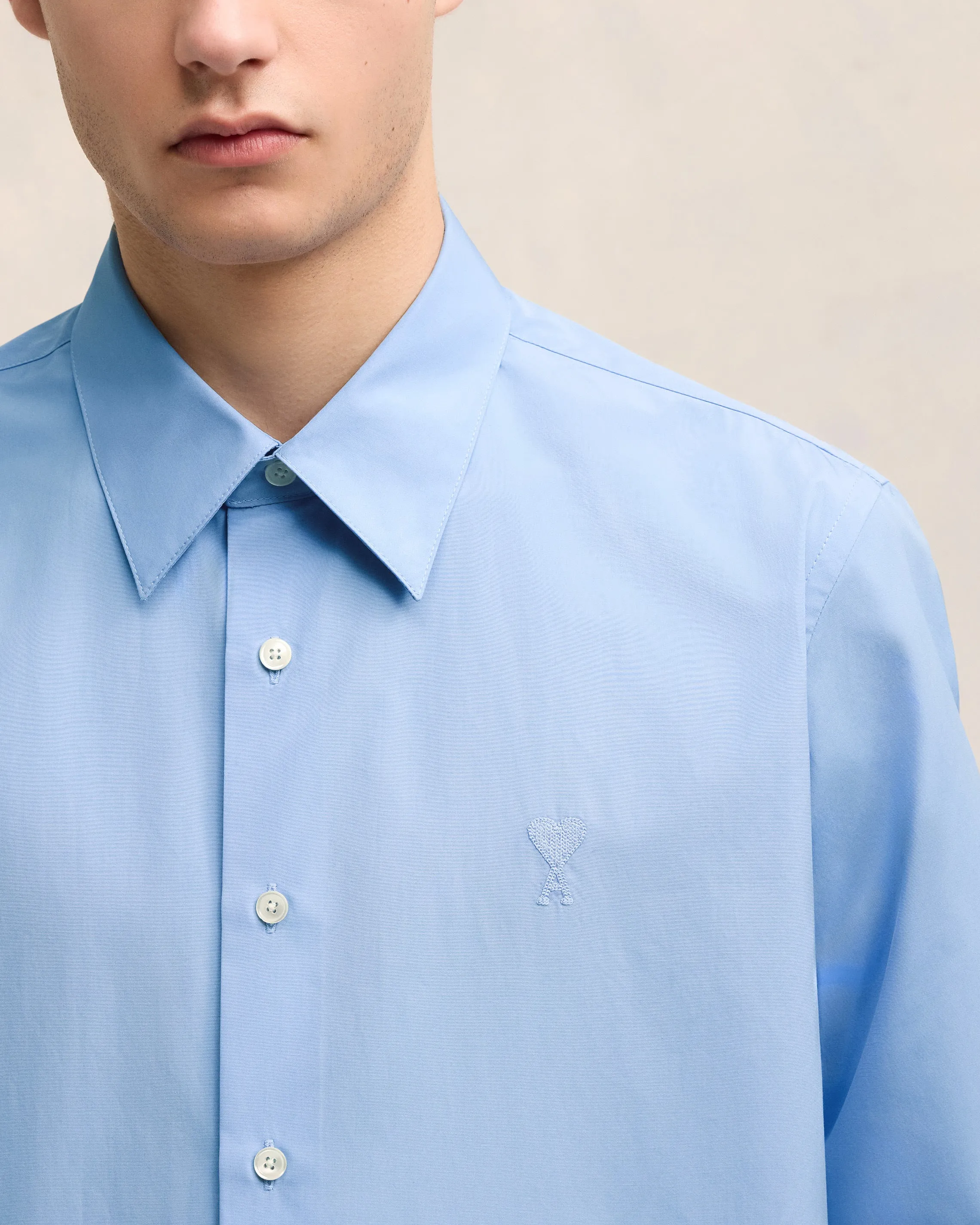 Chemise Classique Bleue Ami de Coeur En Coton sold by Ami product image thumbnail 4