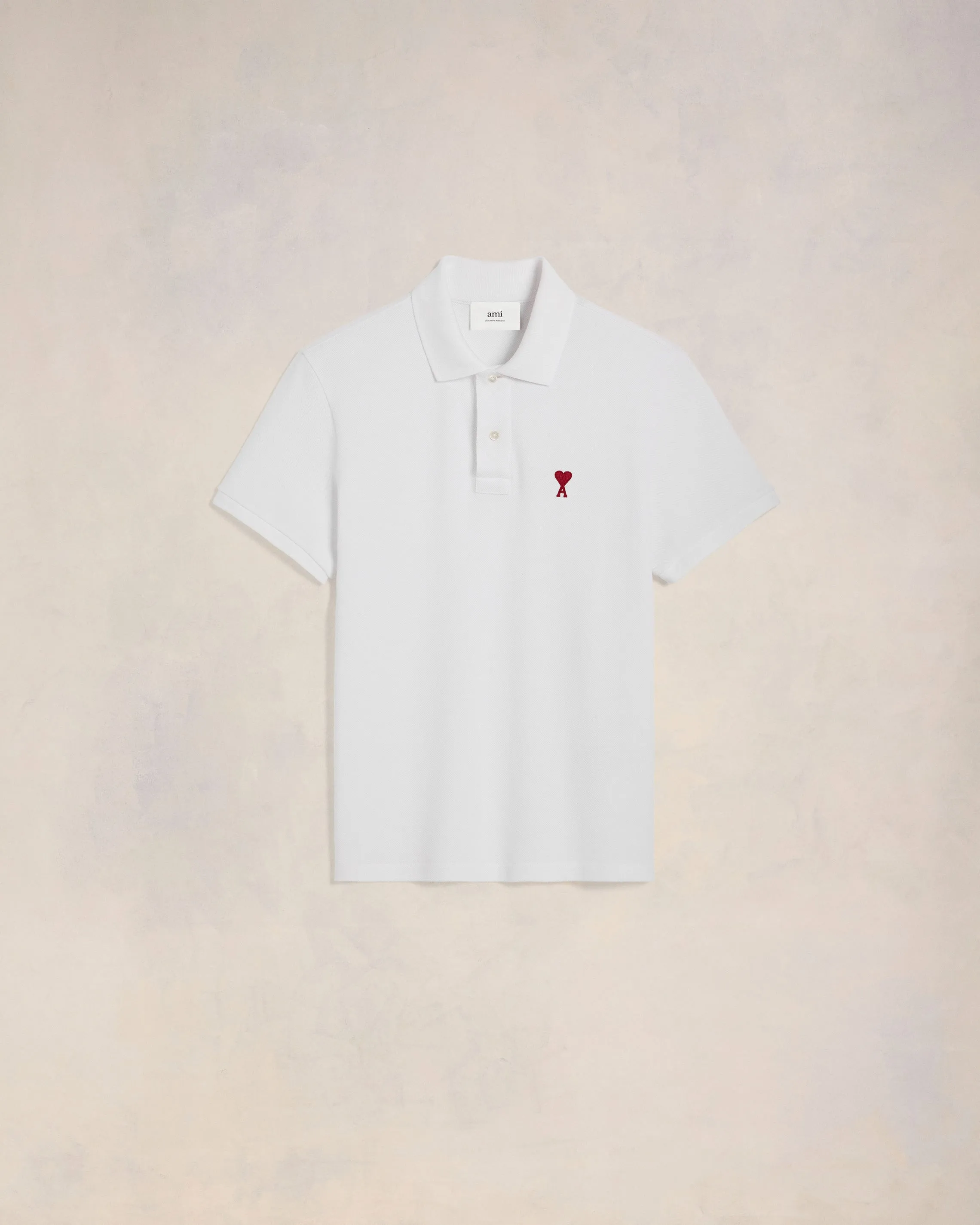 Polo Ami De Coeur Rouge Blanc en Coton sold by Ami product image thumbnail 2