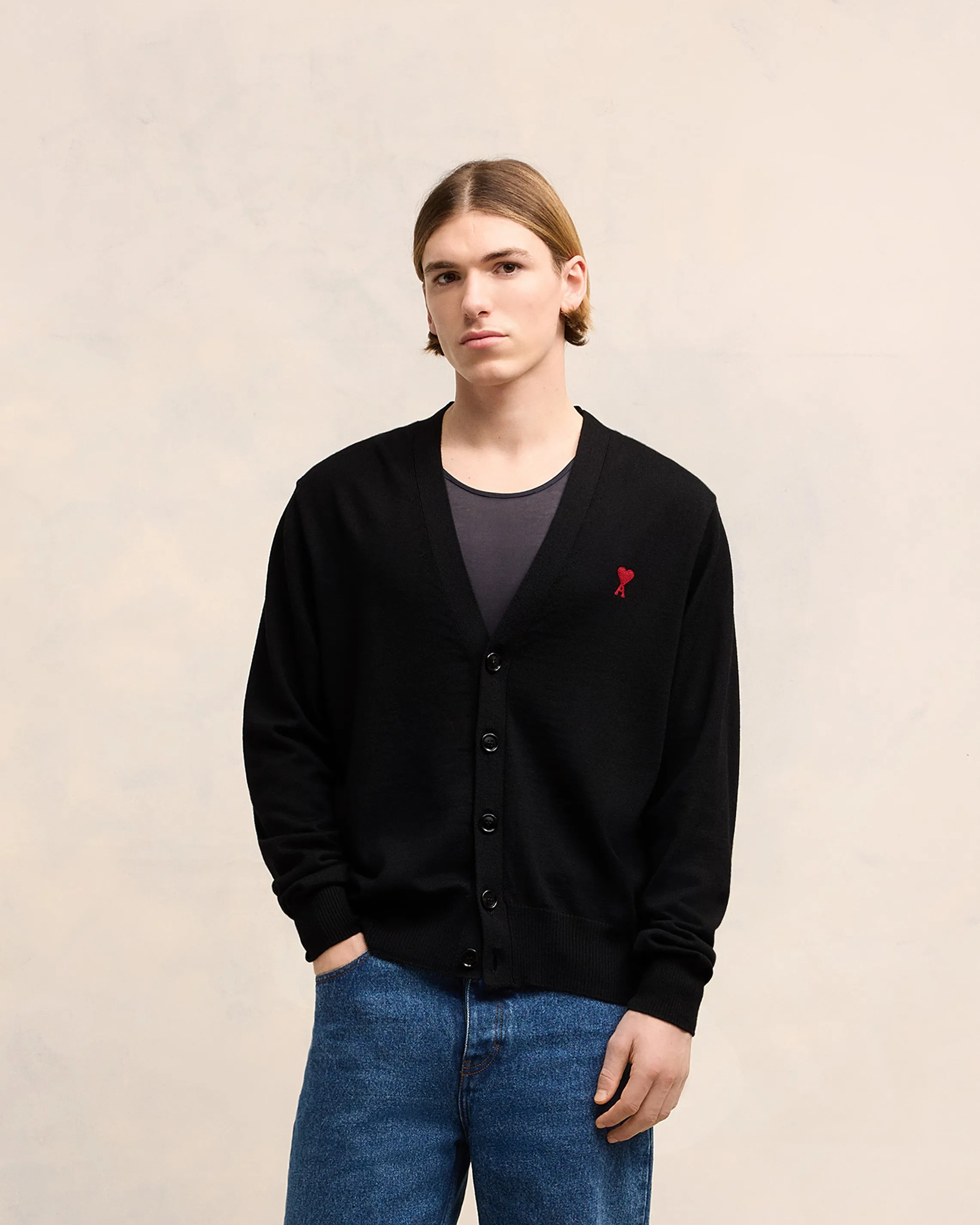 Cardigan Noir Ami de Coeur En Laine sold by Ami