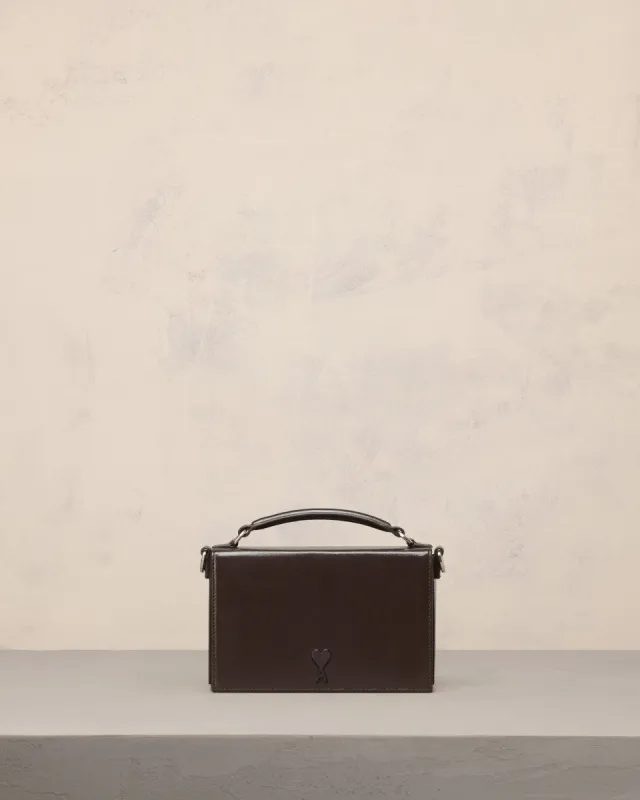 Sac Marron Lunch Box Ami de Coeur En Cuir sold by Ami