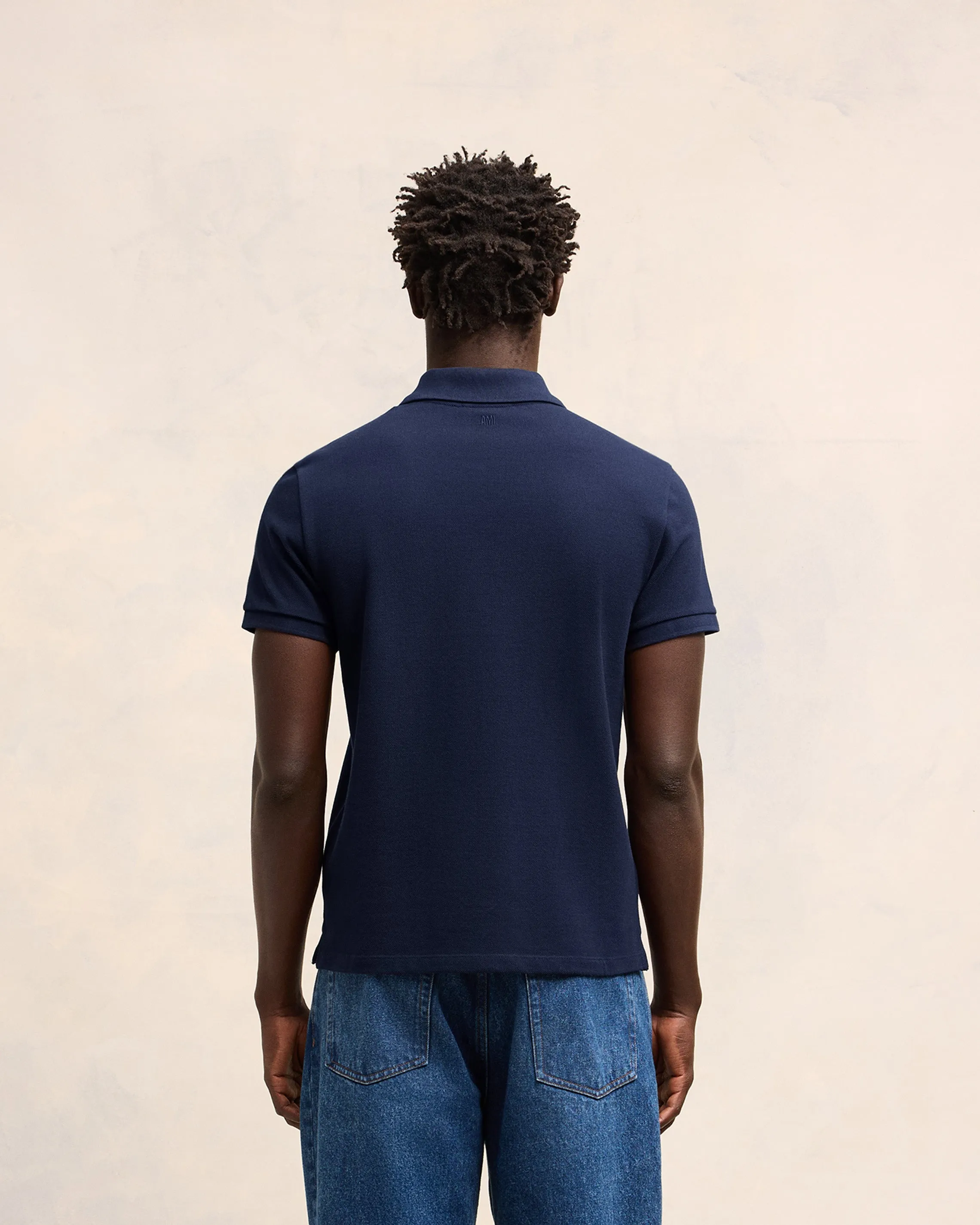 Polo Ami De Coeur Rouge Bleu en Coton sold by Ami product image thumbnail 5