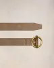 Ceinture Marron Ami Boucle Ronde 30 Mm En Cuir sold by Ami