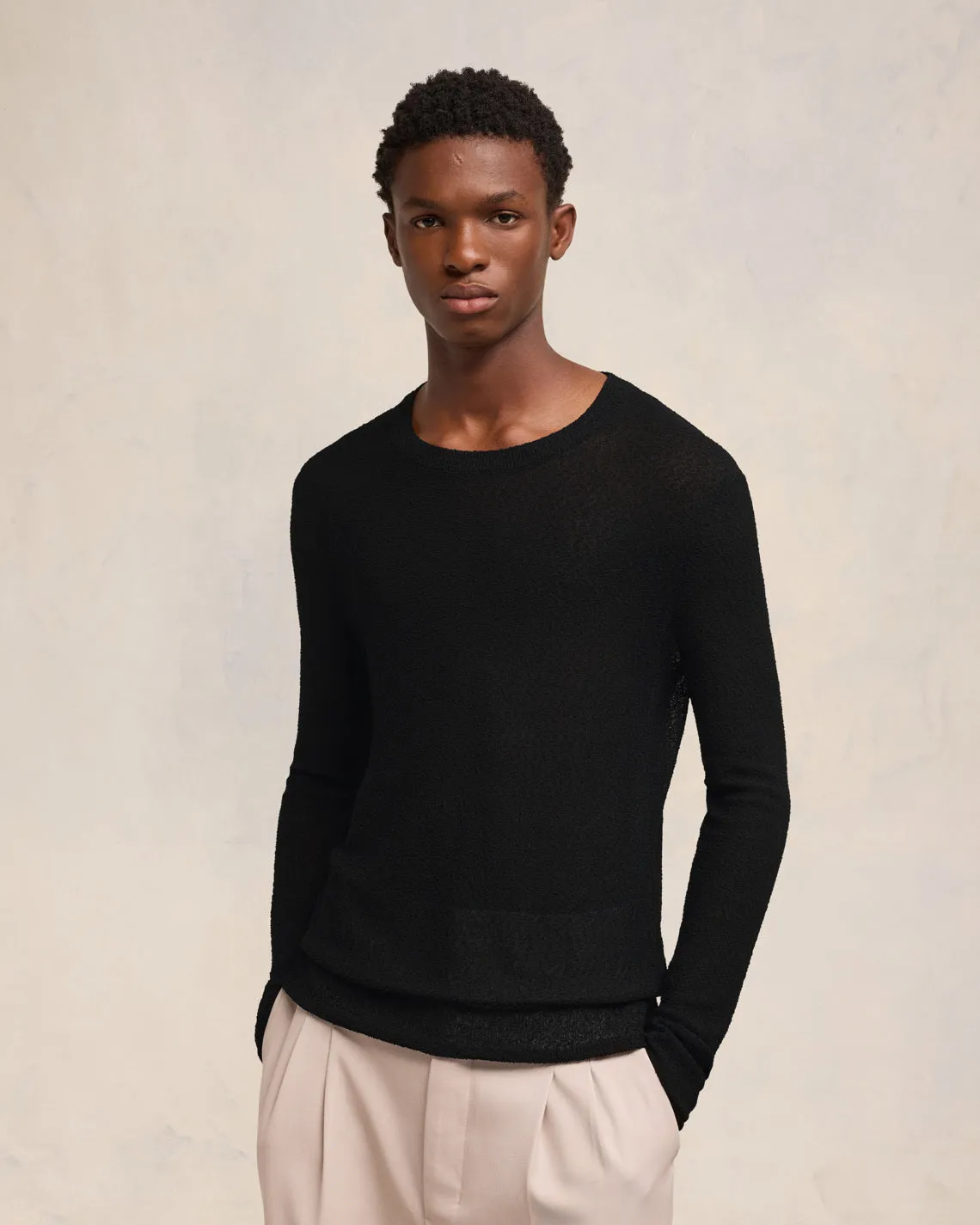 Pull Col Rond Bouclé sold by Ami product image thumbnail 3