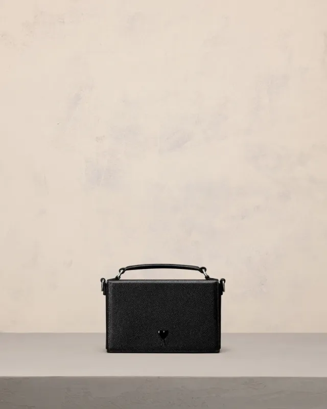 Sac Noir Lunch Box Ami de Coeur En Cuir sold by Ami