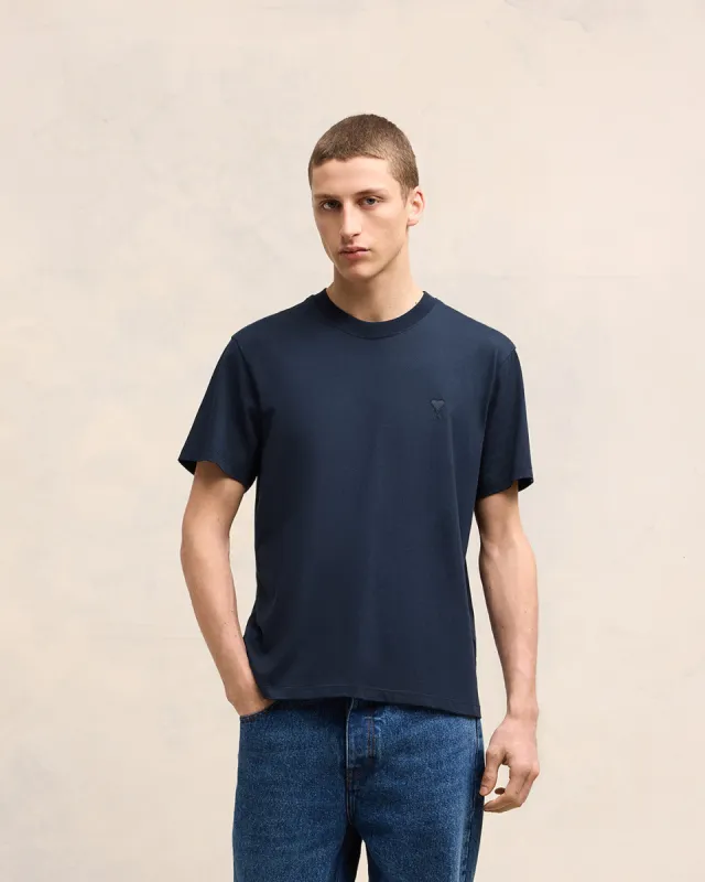 T-Shirt Bleu Marine Ami de Coeur En Coton sold by Ami