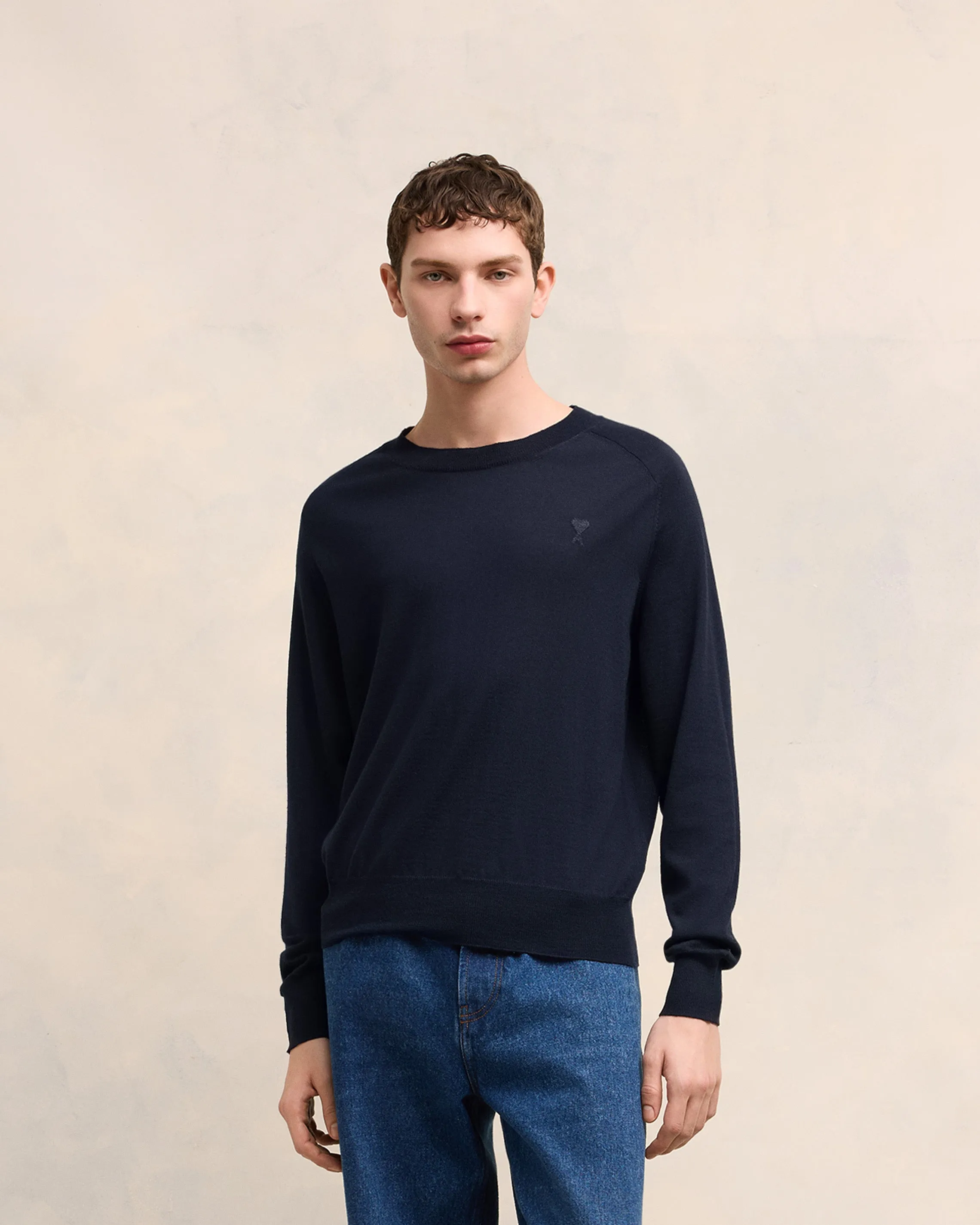 Pull Col Rond Ami de Coeur Ton Sur Ton sold by Ami