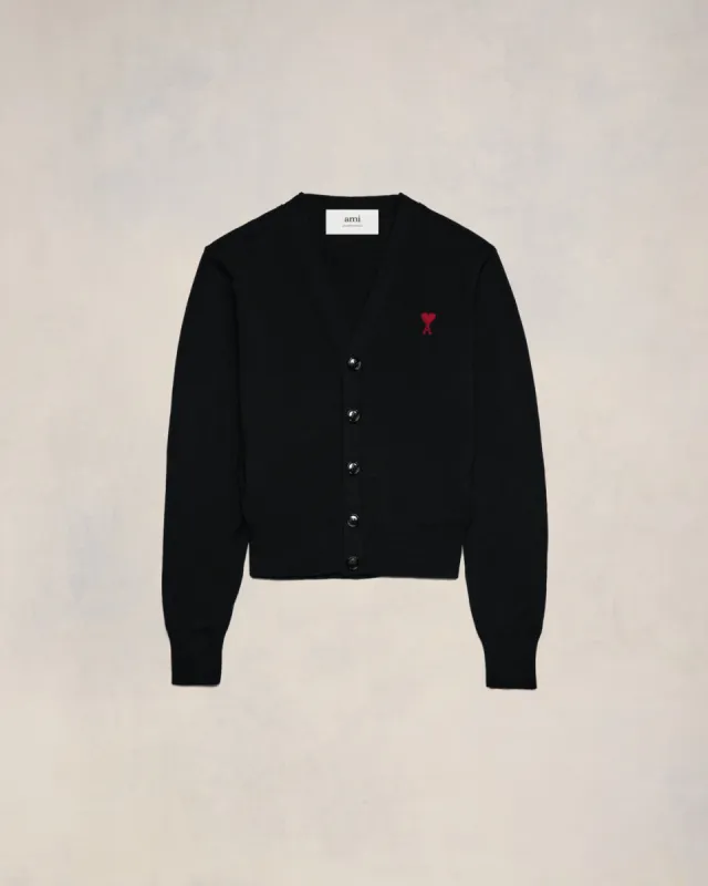 Cardigan Noire Ami de Coeur Rouge En Laine sold by Ami
