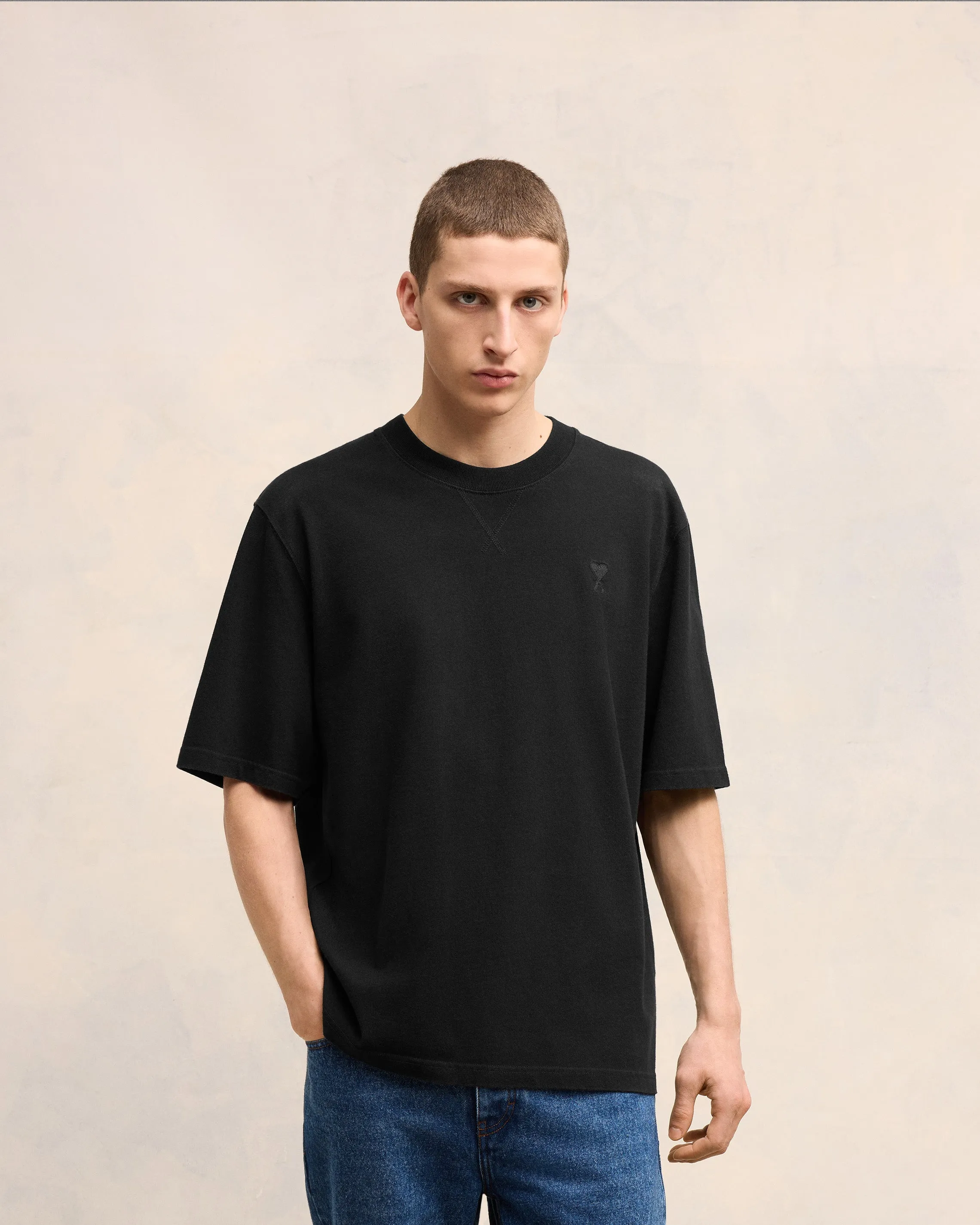 T-shirt Noir Ami de Coeur En Coton sold by Ami product image thumbnail 3