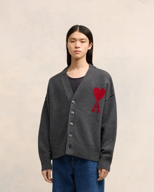 Cardigan Gris Ami de Coeur En Laine sold by Ami