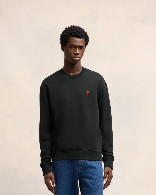 Sweatshirt Noir Ami De Coeur En Coton Biologique sold by Ami
