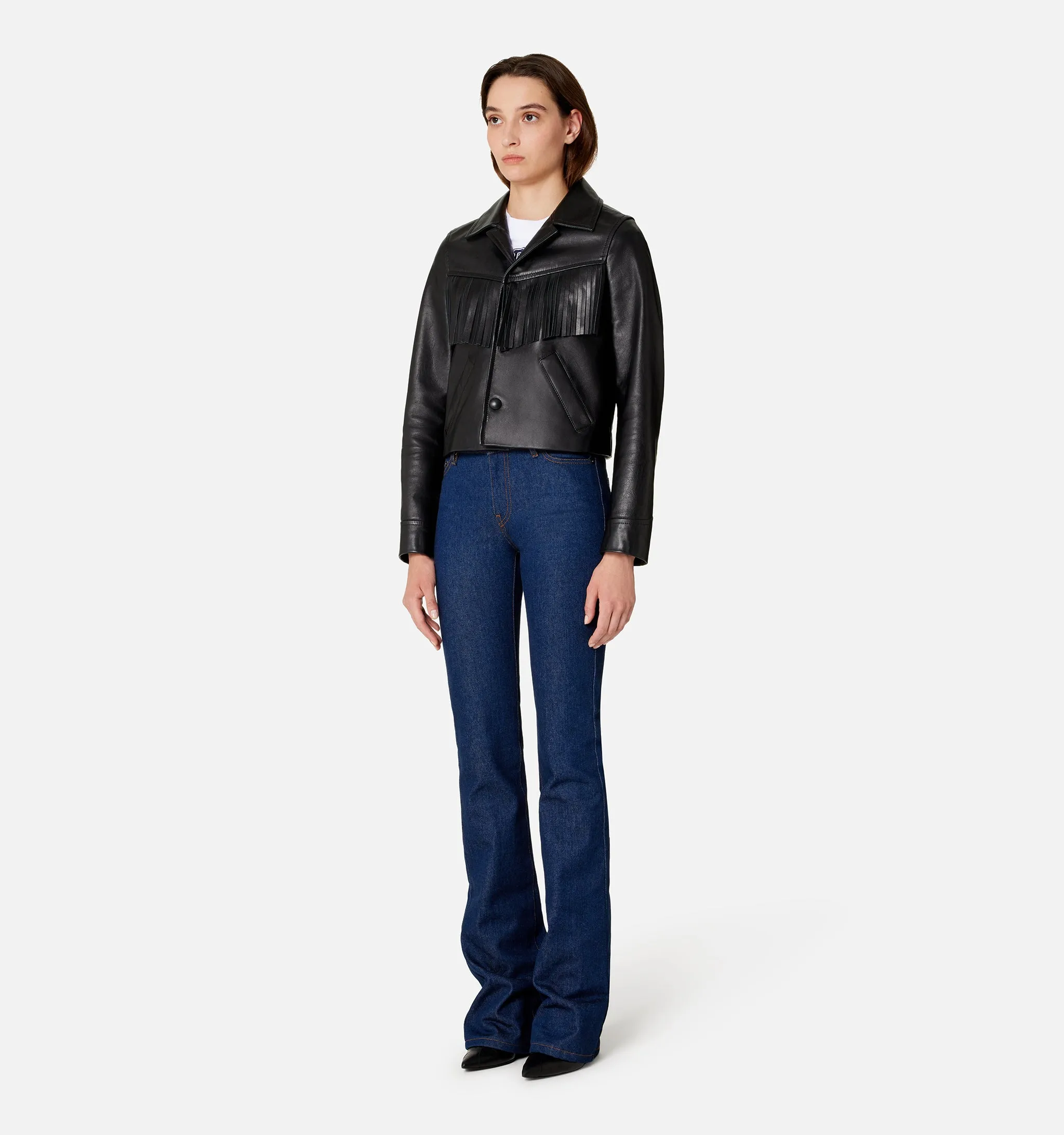 Veste Boutonnée A Franges En Cuir sold by Ami product image thumbnail 5