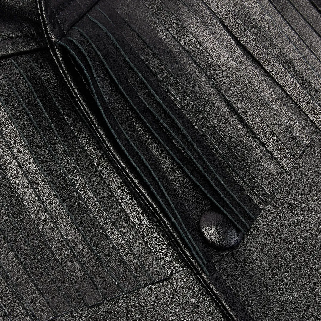 Veste Boutonnée A Franges En Cuir sold by Ami product image thumbnail 3