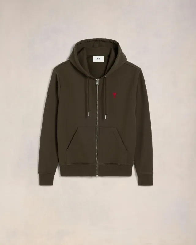 Hoodie Zippé Ami de Coeur Rouge sold by Ami