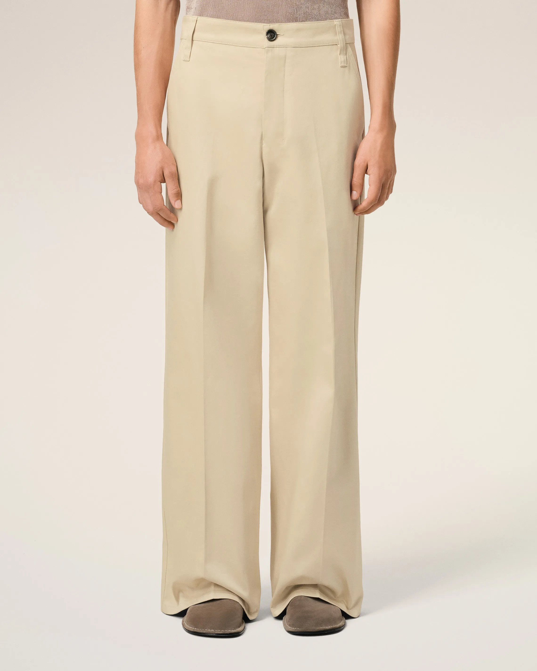 Pantalon Beige Coupe Baggy En Coton sold by Ami product image thumbnail 3