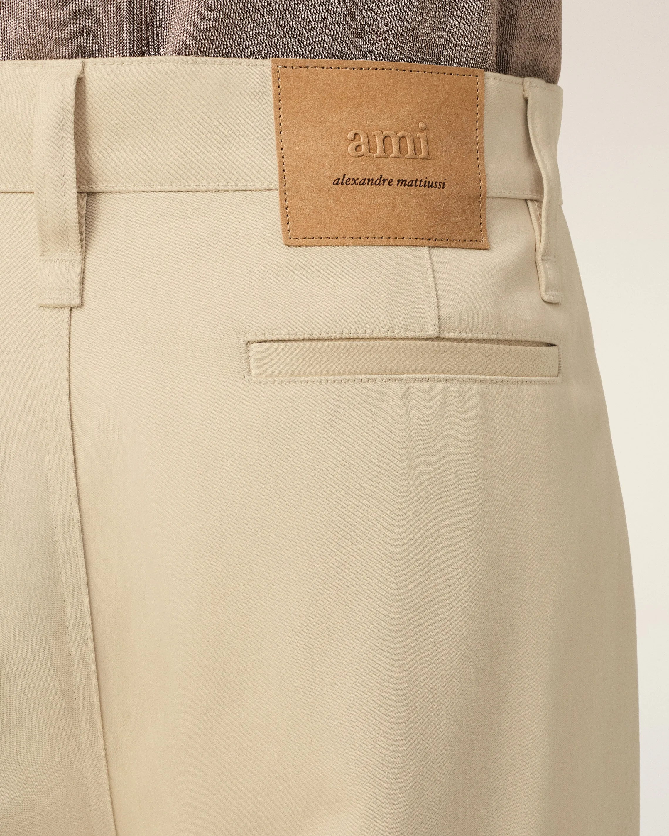 Pantalon Beige Coupe Baggy En Coton sold by Ami product image thumbnail 5