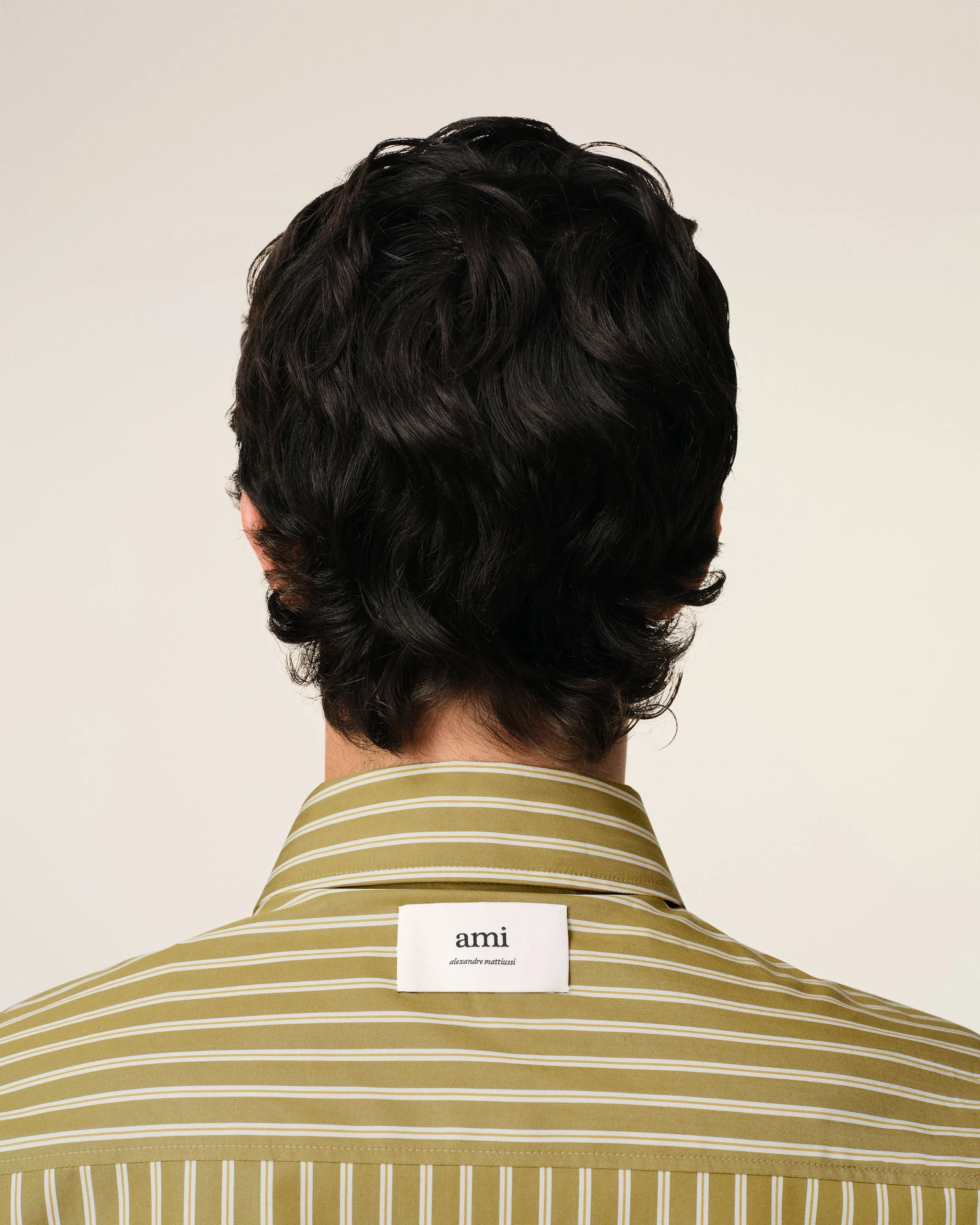 Chemise Kaki Cropped Oversize En Coton sold by Ami product image thumbnail 4