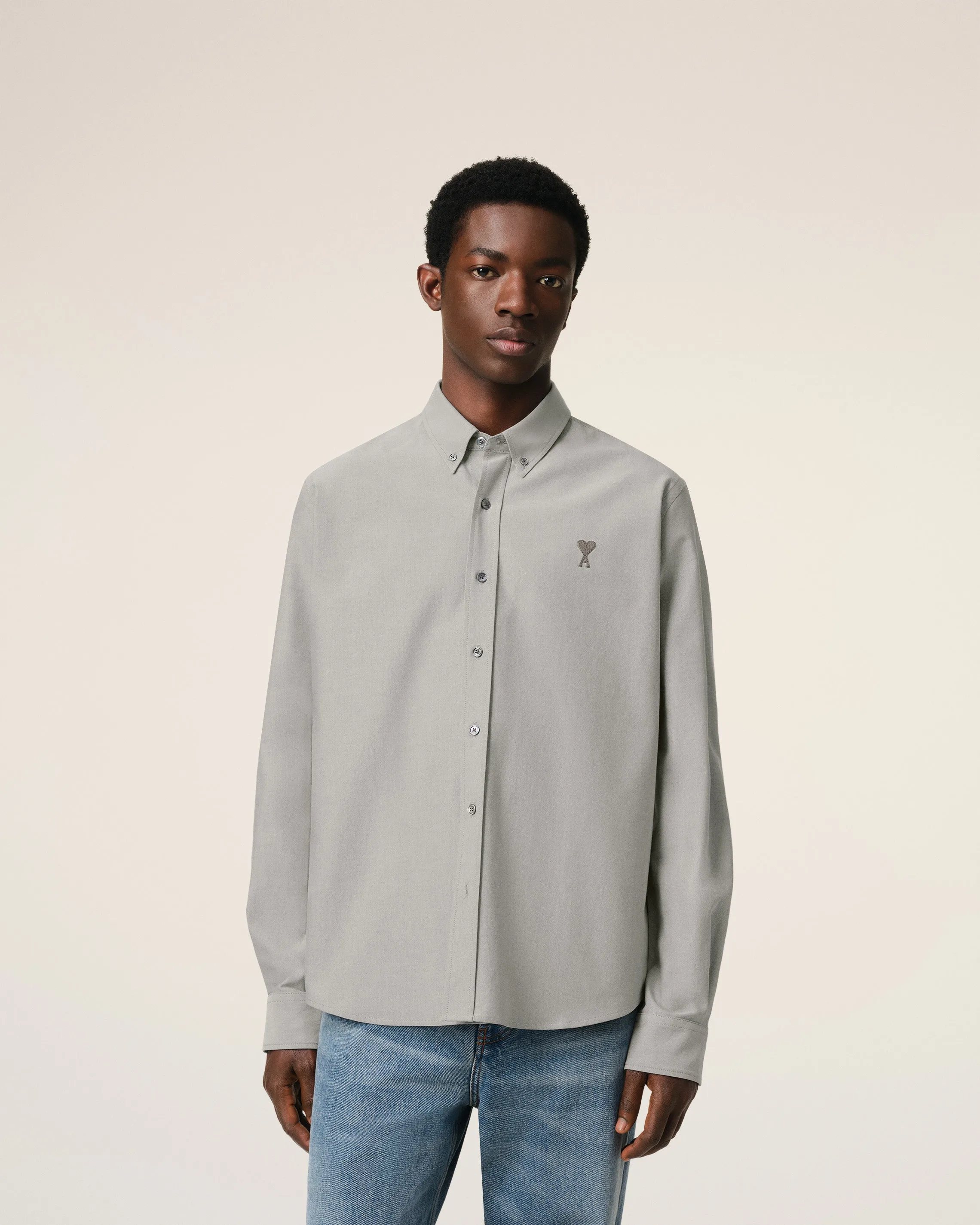 Chemise Grise Col Boutonné Ami de Coeur En Coton sold by Ami product image thumbnail 3