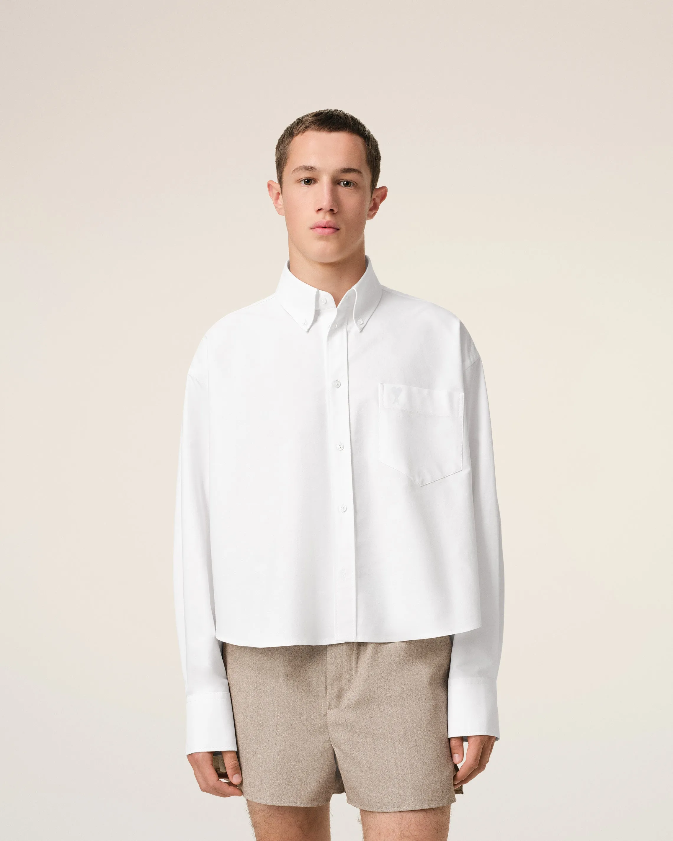 Chemise Blanche Cropped Oversize En Coton sold by Ami product image thumbnail 3