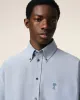 Chemise Bleue Cropped Oversize Col Boutonné En Coton sold by Ami