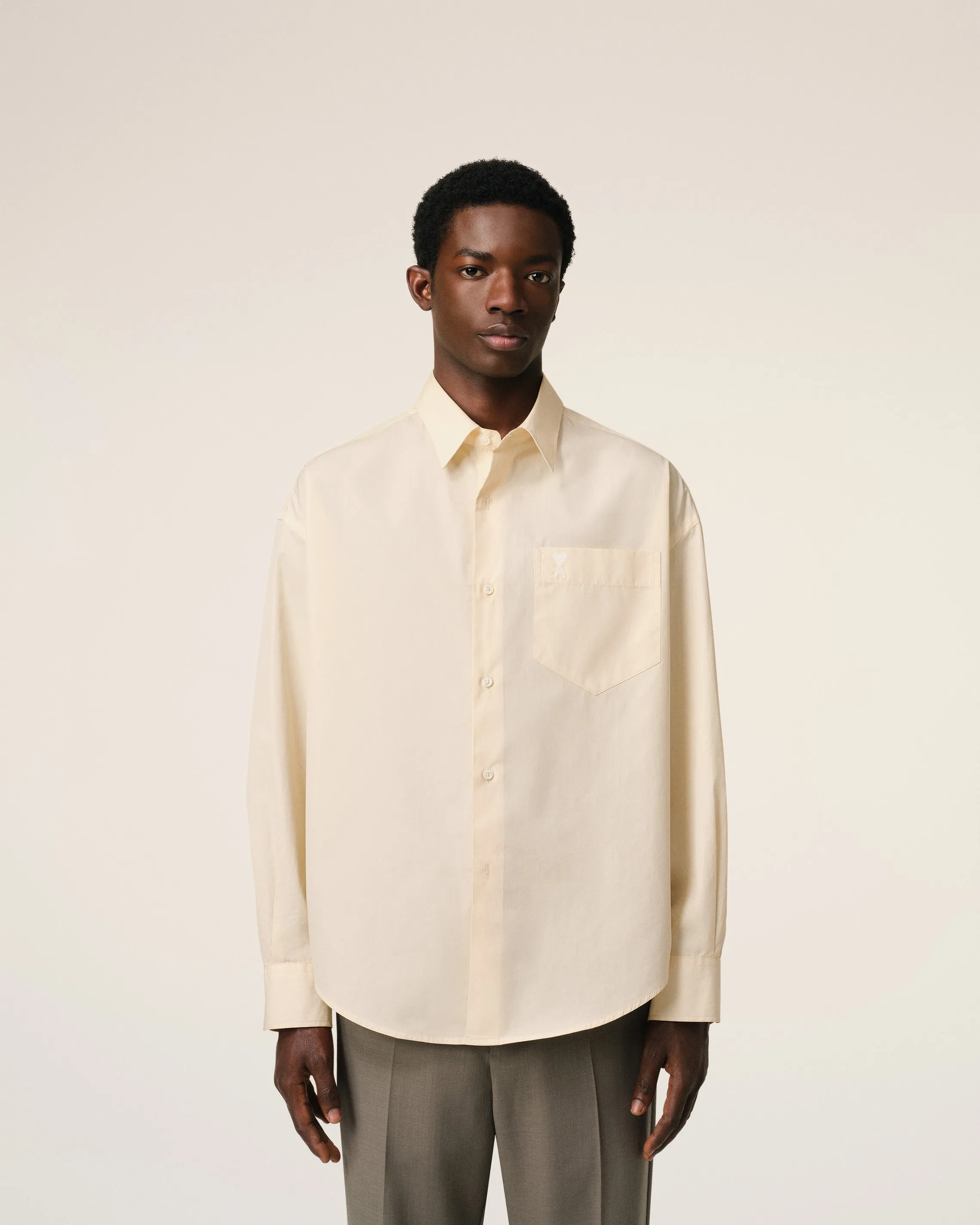 Chemise Beige Coupe Boxy Ami de Coeur En Coton sold by Ami product image thumbnail 3