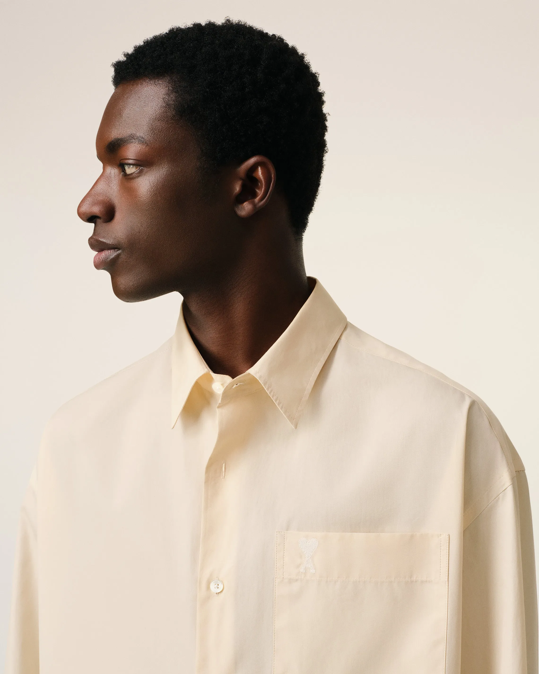 Chemise Beige Coupe Boxy Ami de Coeur En Coton sold by Ami product image thumbnail 4