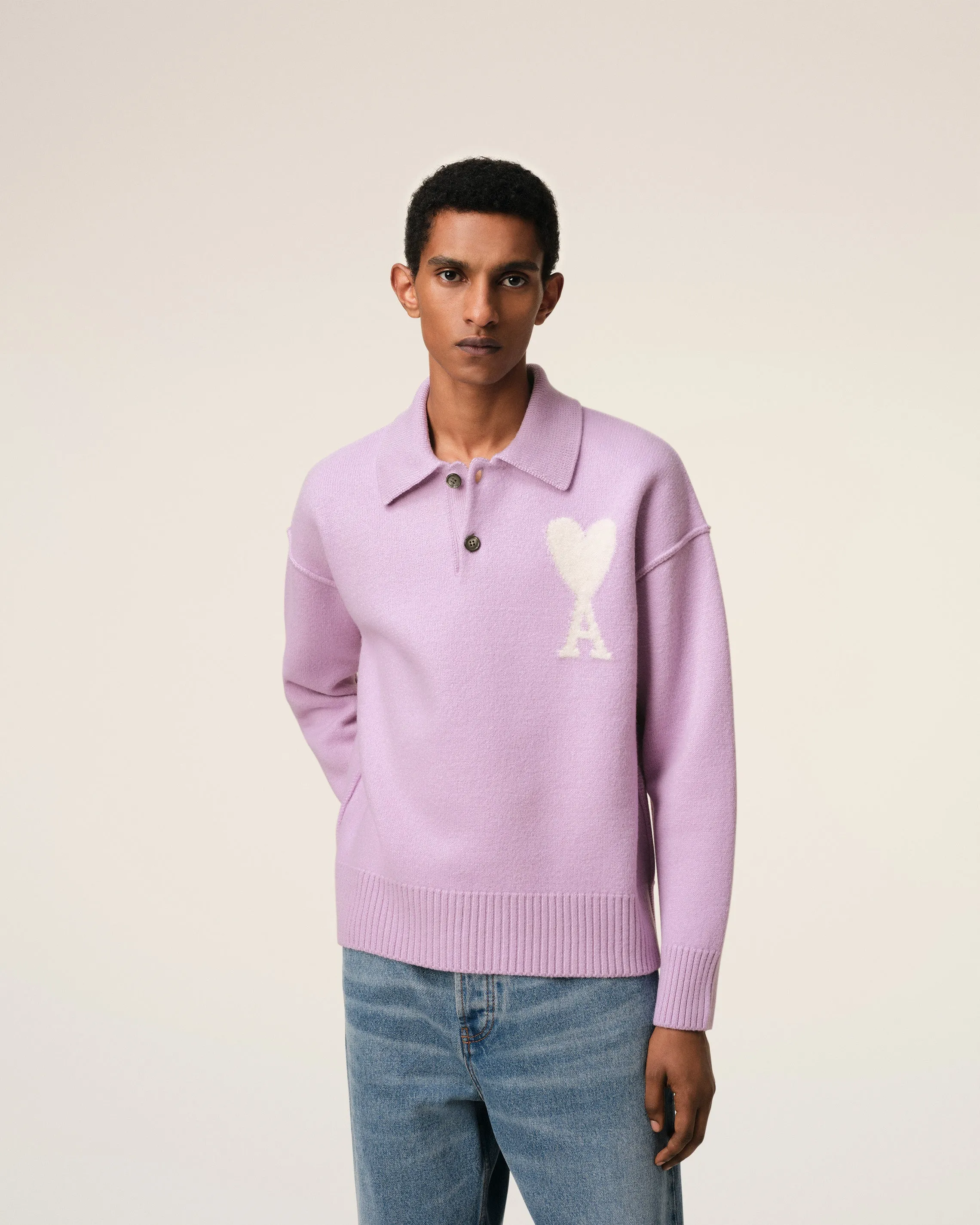 Polo Violet Ami de Coeur En Laine sold by Ami product image thumbnail 3