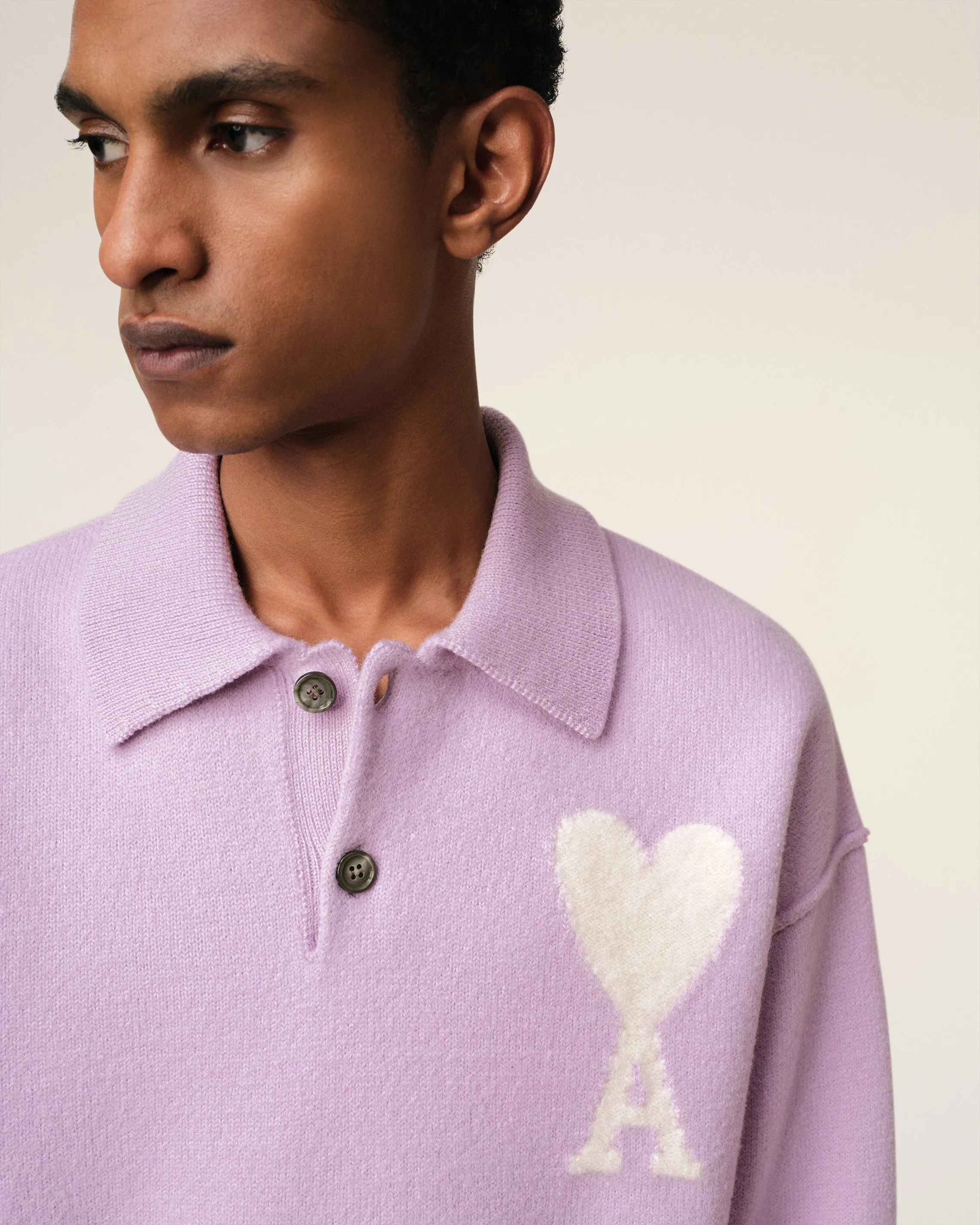 Polo Violet Ami de Coeur En Laine sold by Ami product image thumbnail 4