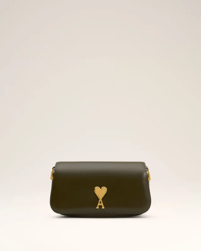 Sac Porté Épaule Paris Paris Vert En Cuir sold by Ami