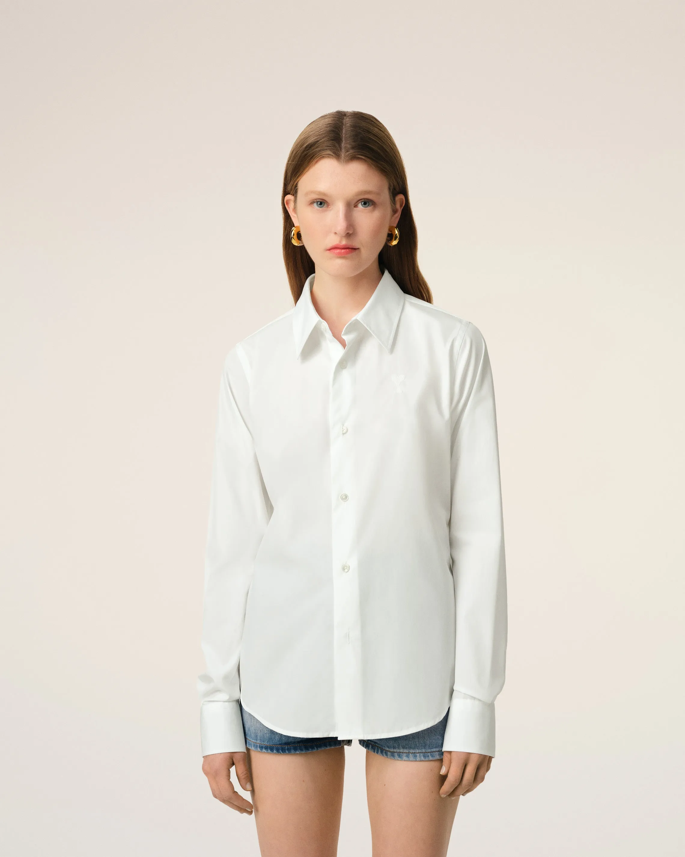 Chemise Blanche Classique Ami de Coeur En Coton sold by Ami product image thumbnail 3