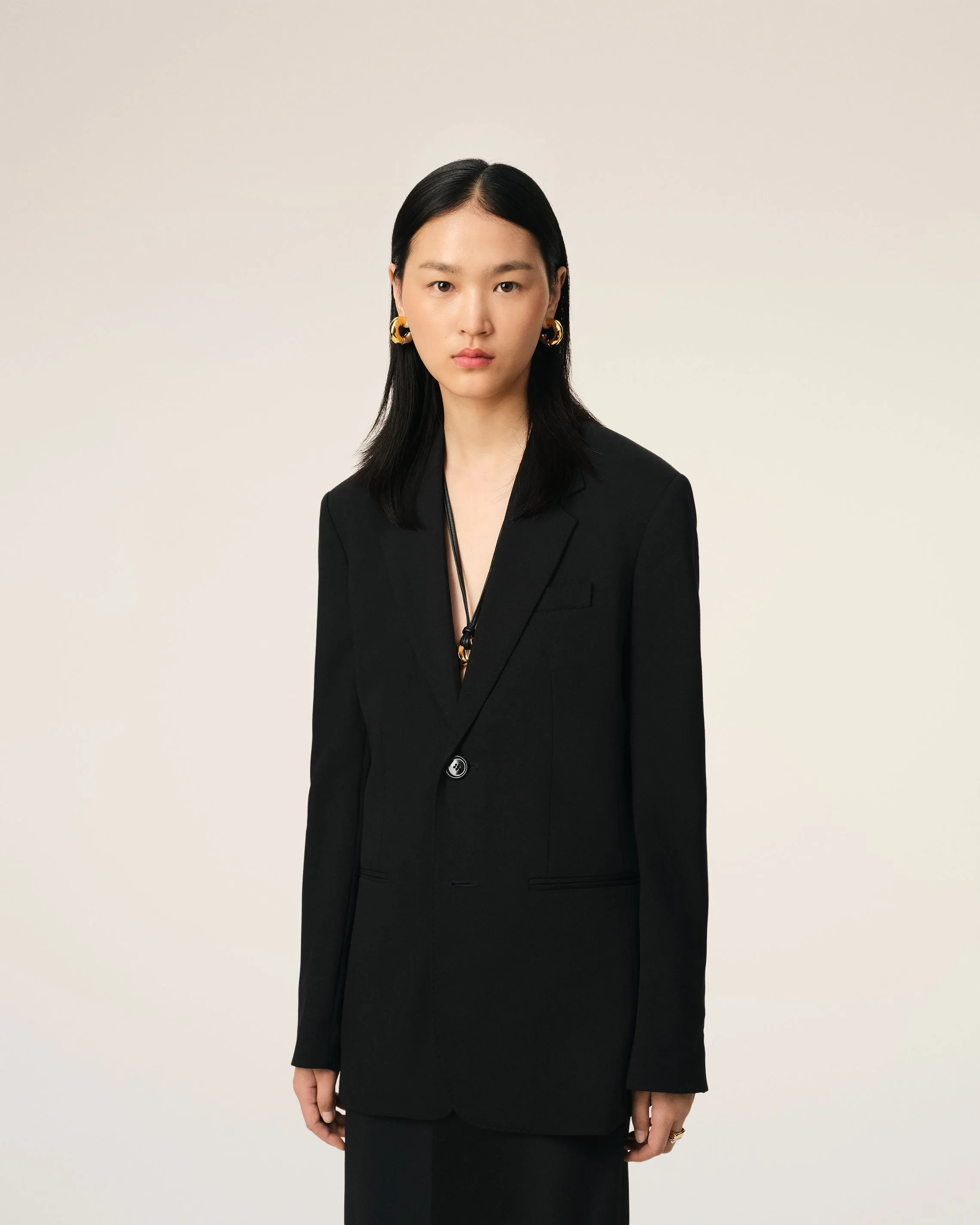 Veste Noire Semi-Doublée En Laine sold by Ami product image thumbnail 3