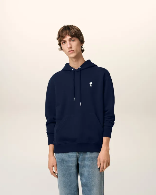 Hoodie Bleu Marine Ami de Coeur En Coton sold by Ami