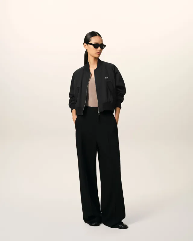 Bomber Noir En Sergé sold by Ami