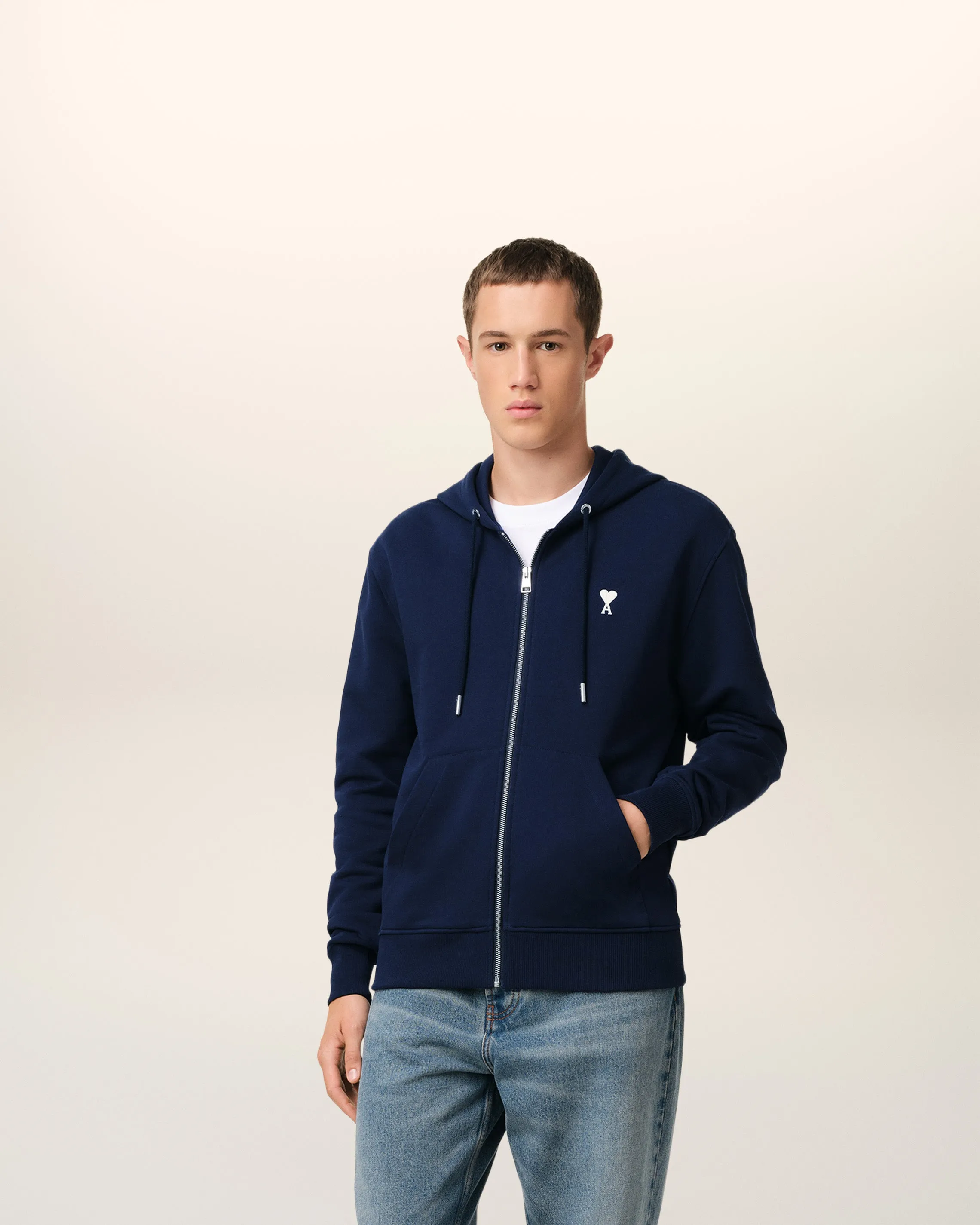 Hoodie Bleu Marine Ami de Coeur En Coton sold by Ami