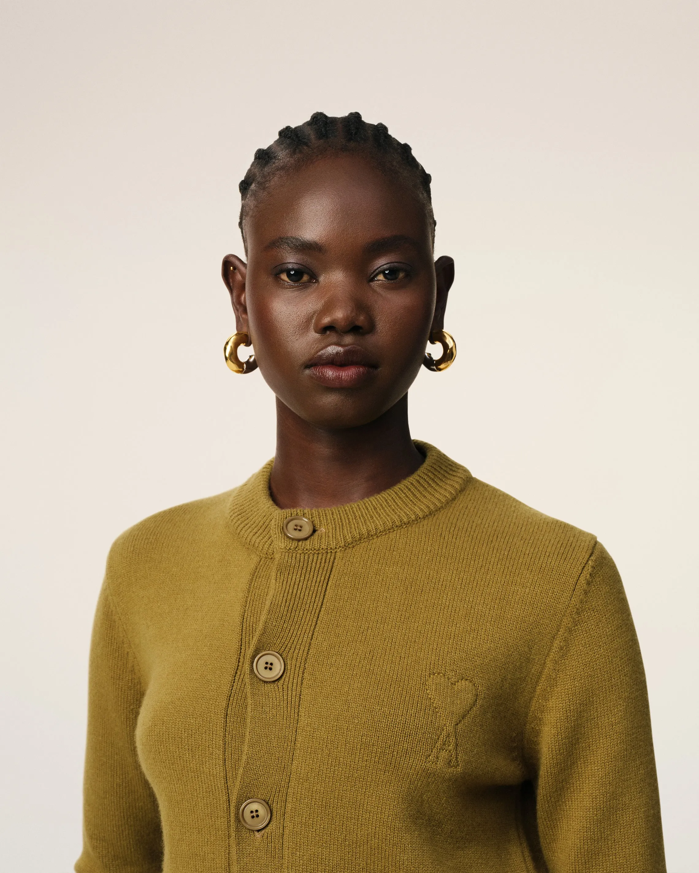 Cardigan Kaki Col Rond Ami de Coeur En Laine sold by Ami product image thumbnail 4