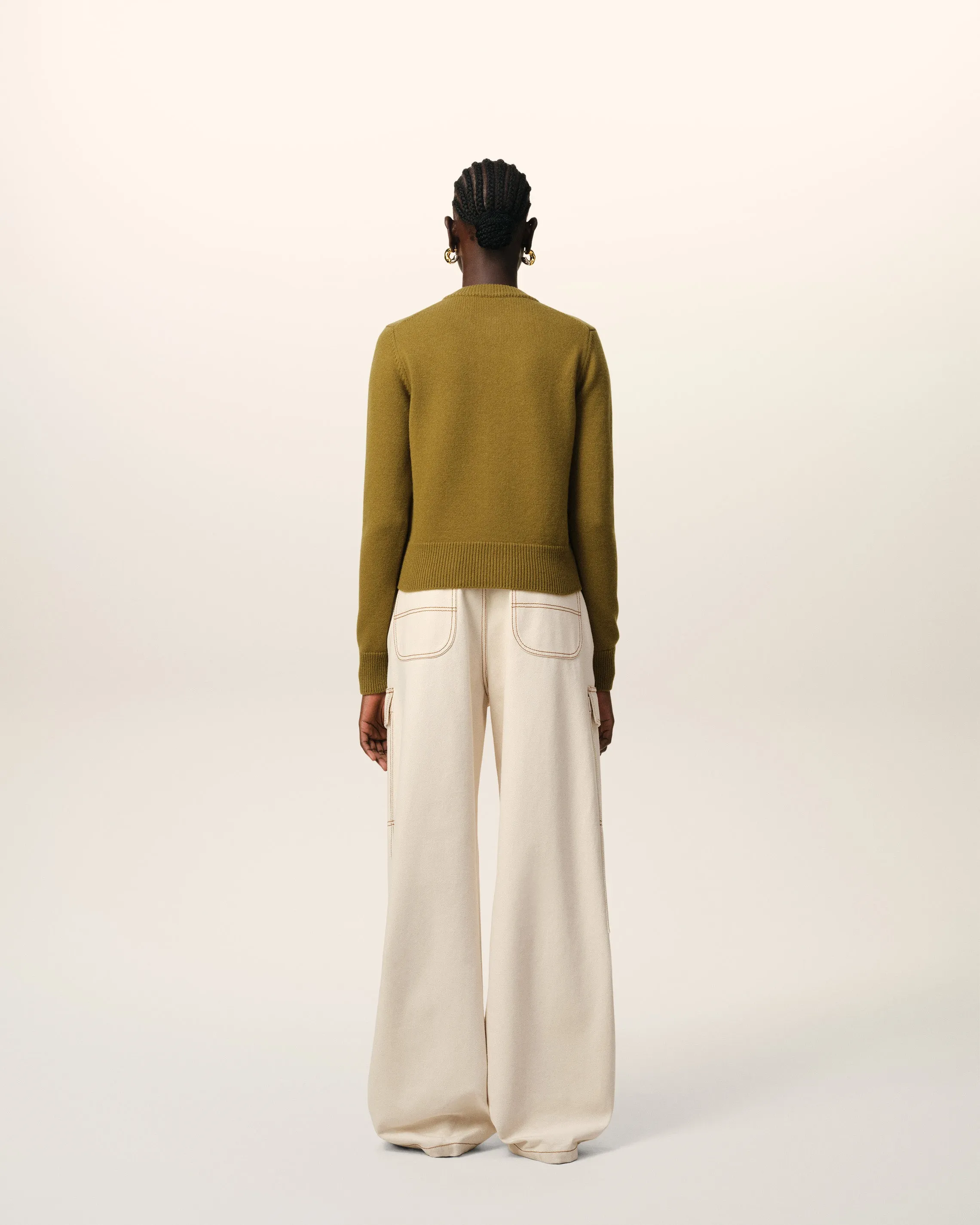 Cardigan Kaki Col Rond Ami de Coeur En Laine sold by Ami product image thumbnail 5