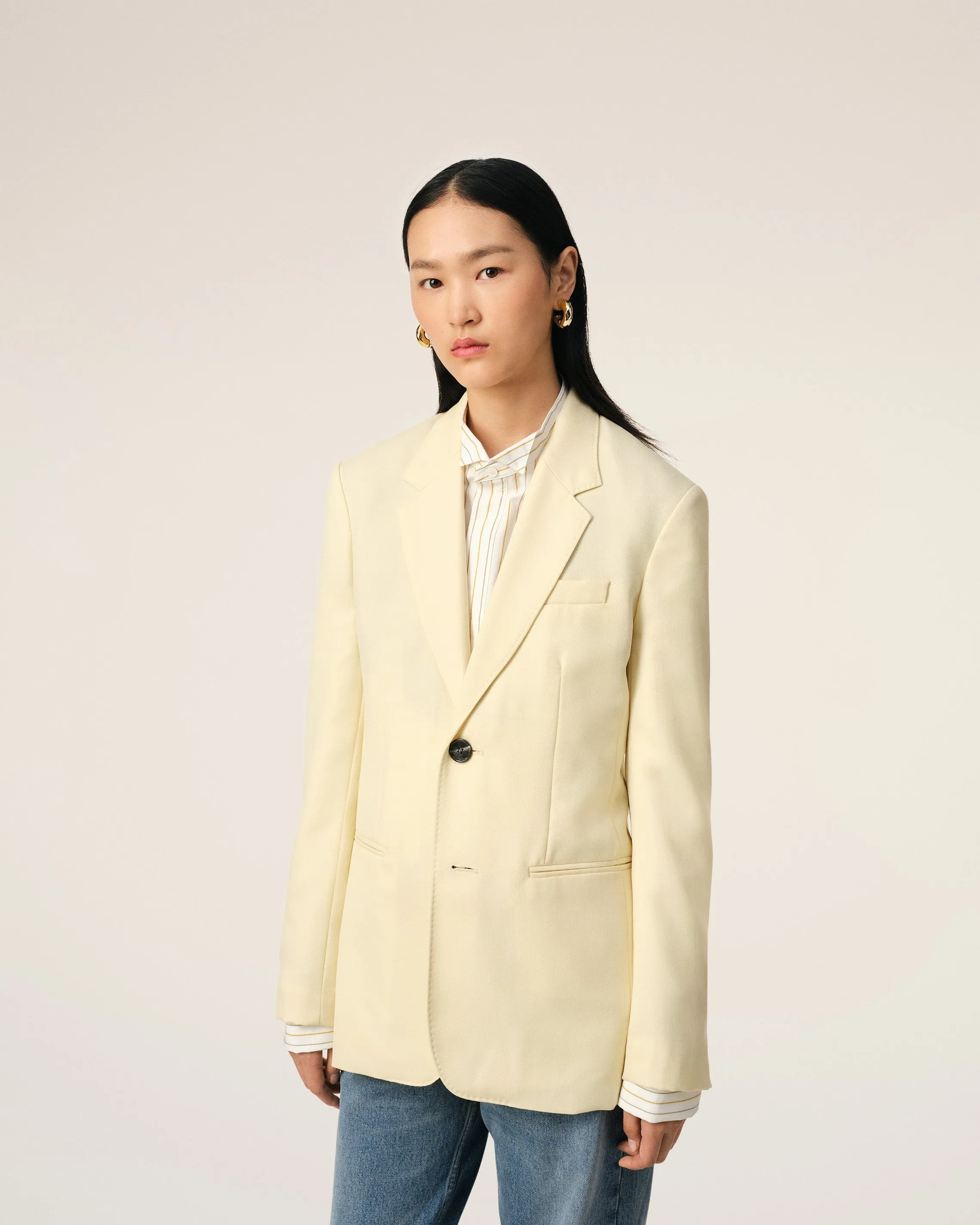 Veste Jaune Semi-Doublée En Laine sold by Ami product image thumbnail 3