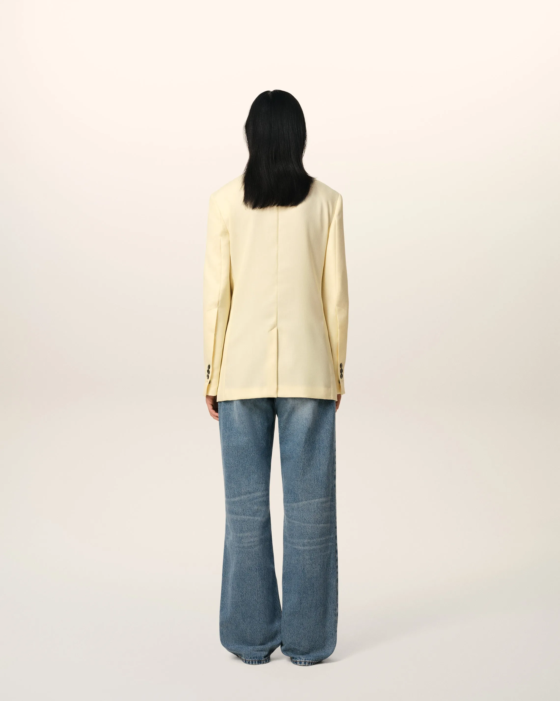 Veste Jaune Semi-Doublée En Laine sold by Ami product image thumbnail 4