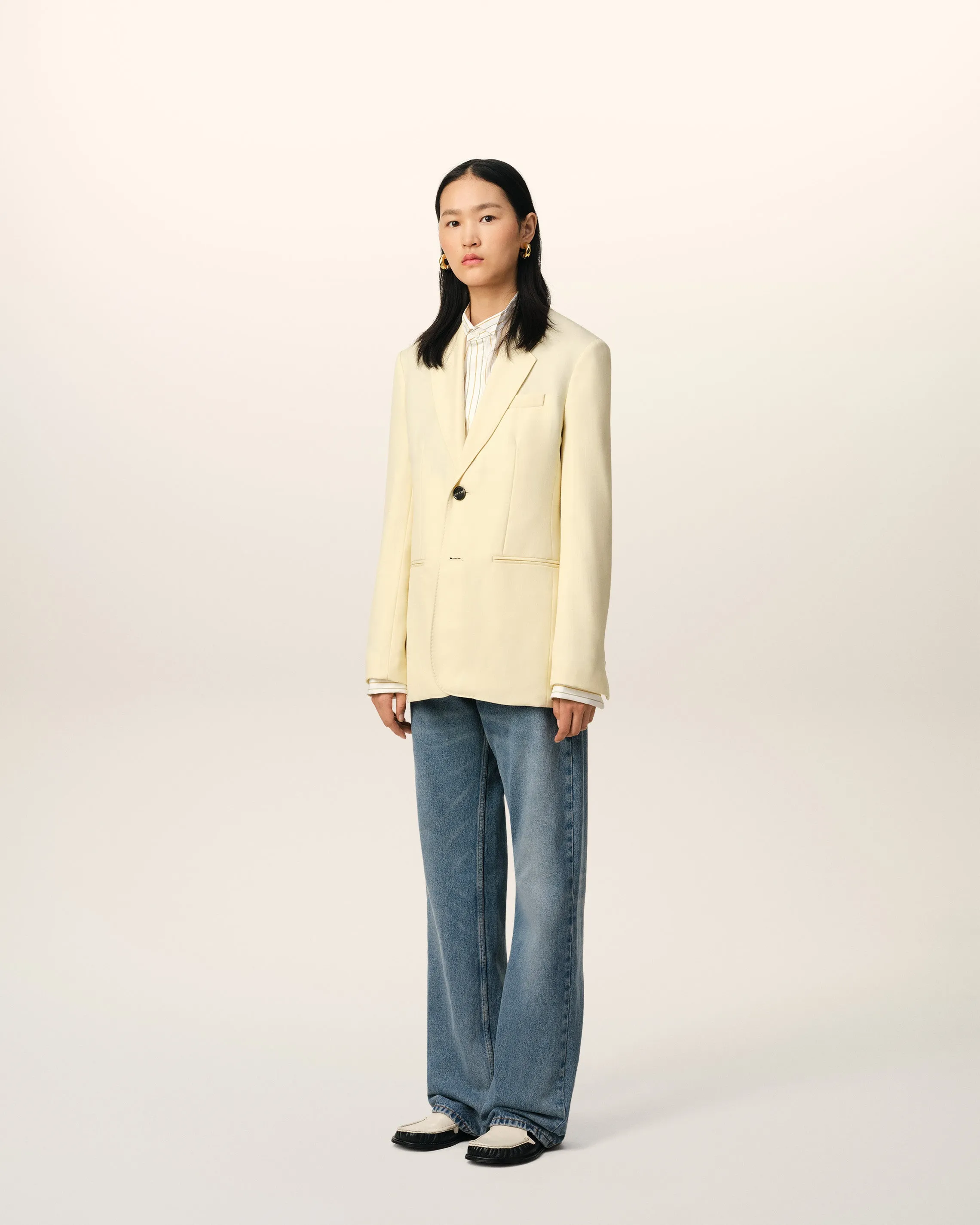 Veste Jaune Semi-Doublée En Laine sold by Ami product image thumbnail 5